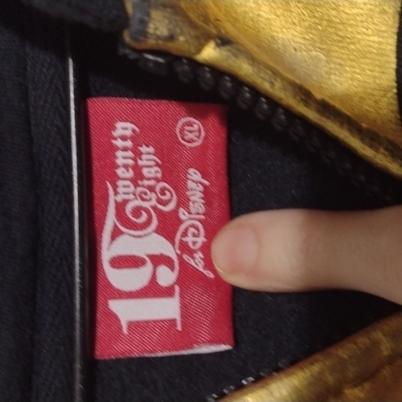Disney 1928 Black & Gold Zip Front Sweatshirt Jacket xl - Picture 5 of 13
